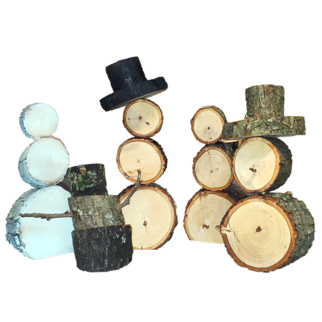 Log Snowmen